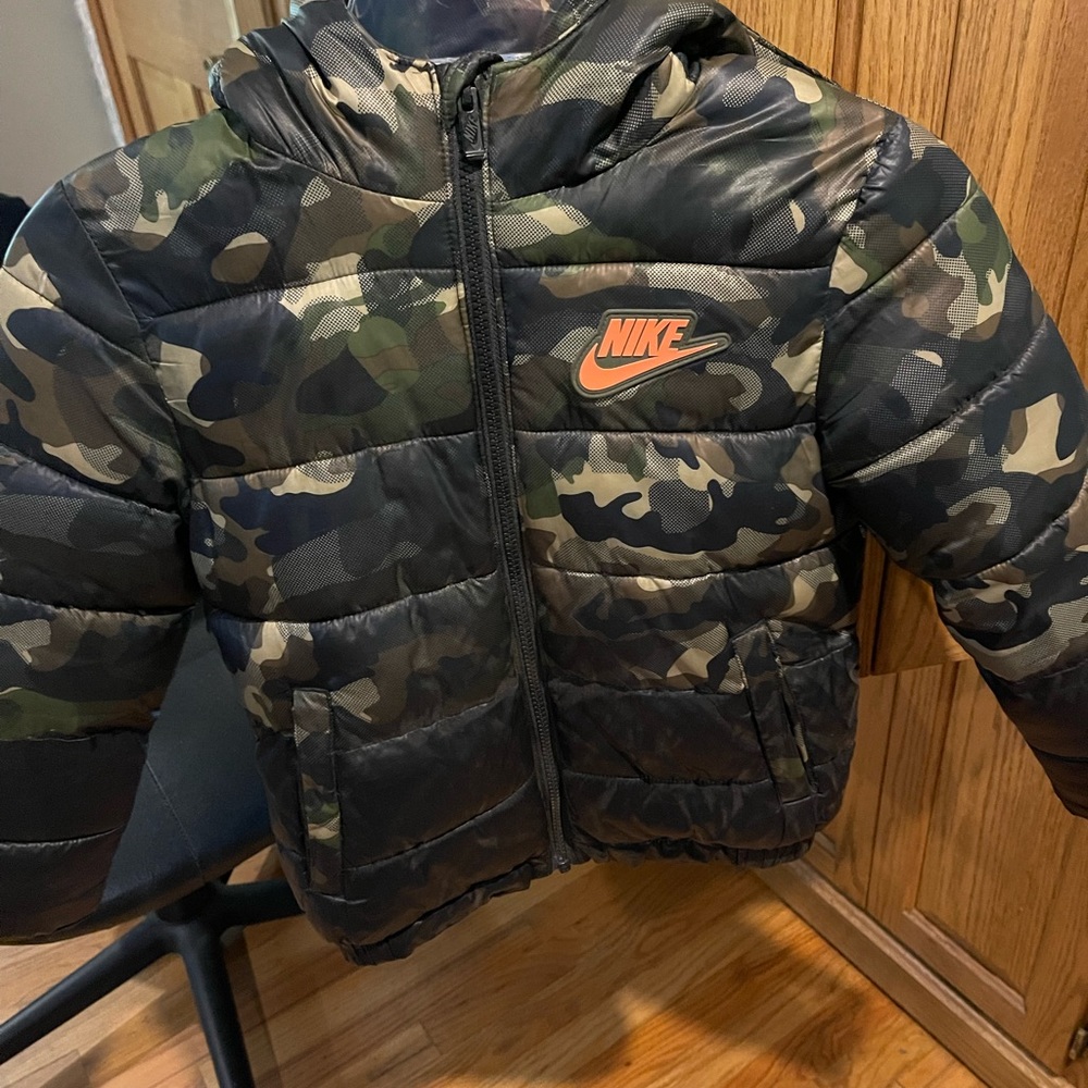 boys Nike winter camo coat.